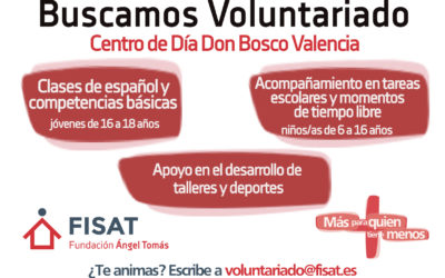 Ofertes de voluntariat. Centre de Dia Don Bosco