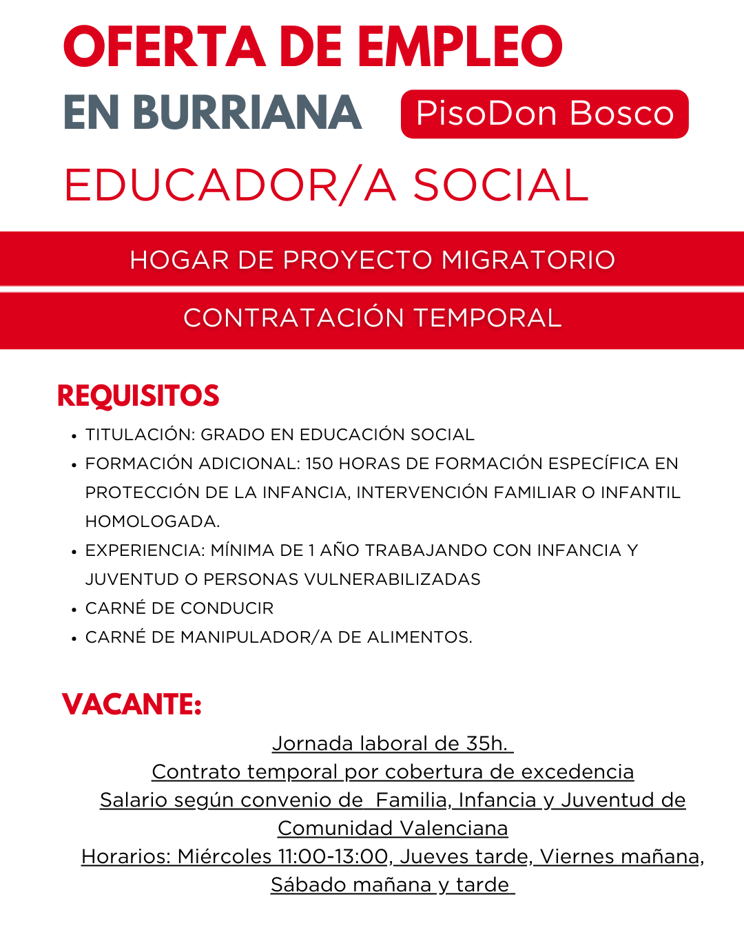 oferta de empleo en FISAT